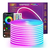Comprar Tira De Luces Led Neon Rgb De 50 Pies, Compatible Con App-co