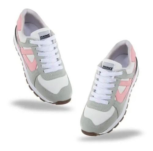 Tenis Casual Panam Original Para Dama Mujer Color Gris Rosa | Meses sin  intereses