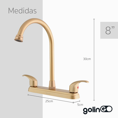 Llave Mezcladora Para Fregadero 8 Pulgadas Solvex Grifo Negro