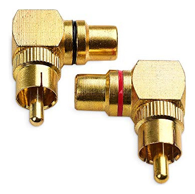 Adaptador Rca En Ángulo 90º, 2 Unidades