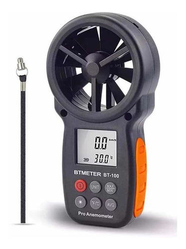 Imagen 1 de 8 de Anemómetro Digital Medidor Viento Btmeter