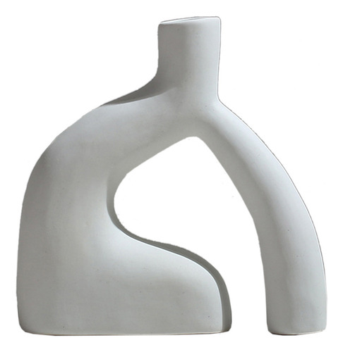(8 #mold) Jarrón Minimalista De Cerámica Blanca Abstract Mod