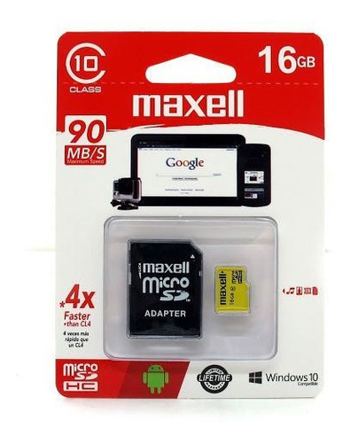 Memoria Micro Sd Clase 10 De 16 Gb Con Adaptador Nuevas Pcm