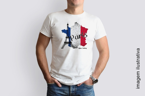 Camiseta Paris - Unissex - Cidades - Poliéster - França