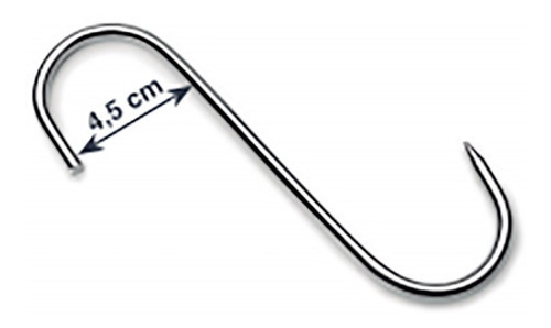 6 Ganchos Carne 1 Punta 18.5 Cm Acero Inoxidable 18/10 Lacor