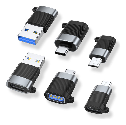 Areme Adaptador Usb C (paquete De 6), Micro Usb Macho A Usb