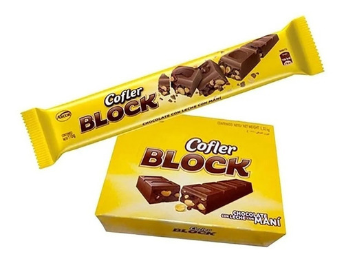 Caja Chocolate Cofler Block X 12u De 110grs Srj