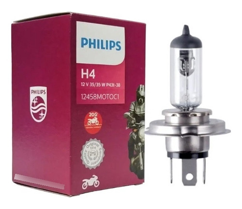 Lampada Farol H4 Philips Moto Cg 150 Start Fan Titan