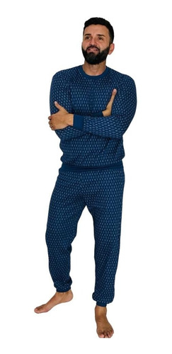 Pijama Jacquard Hombre Invierno Super Abrigados Macys 6666