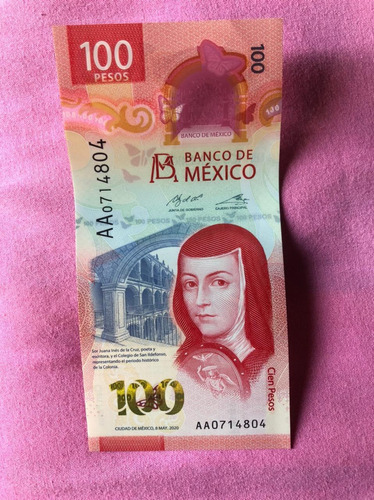 Billete De 100 Pesos Nuevo- Serie Aa- Sor Juana- Colección