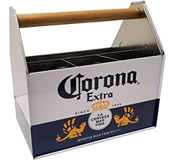 The Tin Box Corona Bandeja Para Utensilios Con Asa, Color Bl