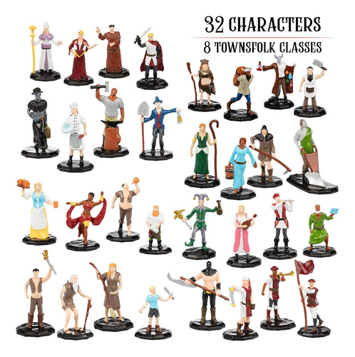 Juego De Mini Figuras Hexagonales De 1 Pulgada Para Rpg