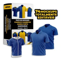 Comprar Mockups Camisas E Camisetas Manga Curta Masculinas Vol. 02