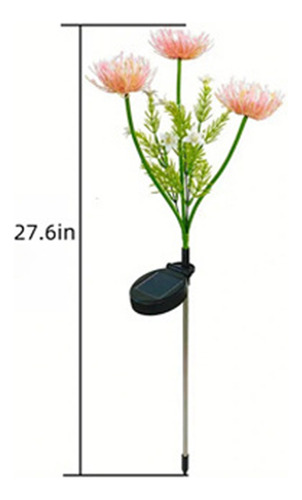 Para 2 Luces De Jardín, Césped, Luz Solar Con Flores Para