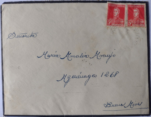 Antiguo Sobre De Luto Con Carta Año 1931 (Usado)