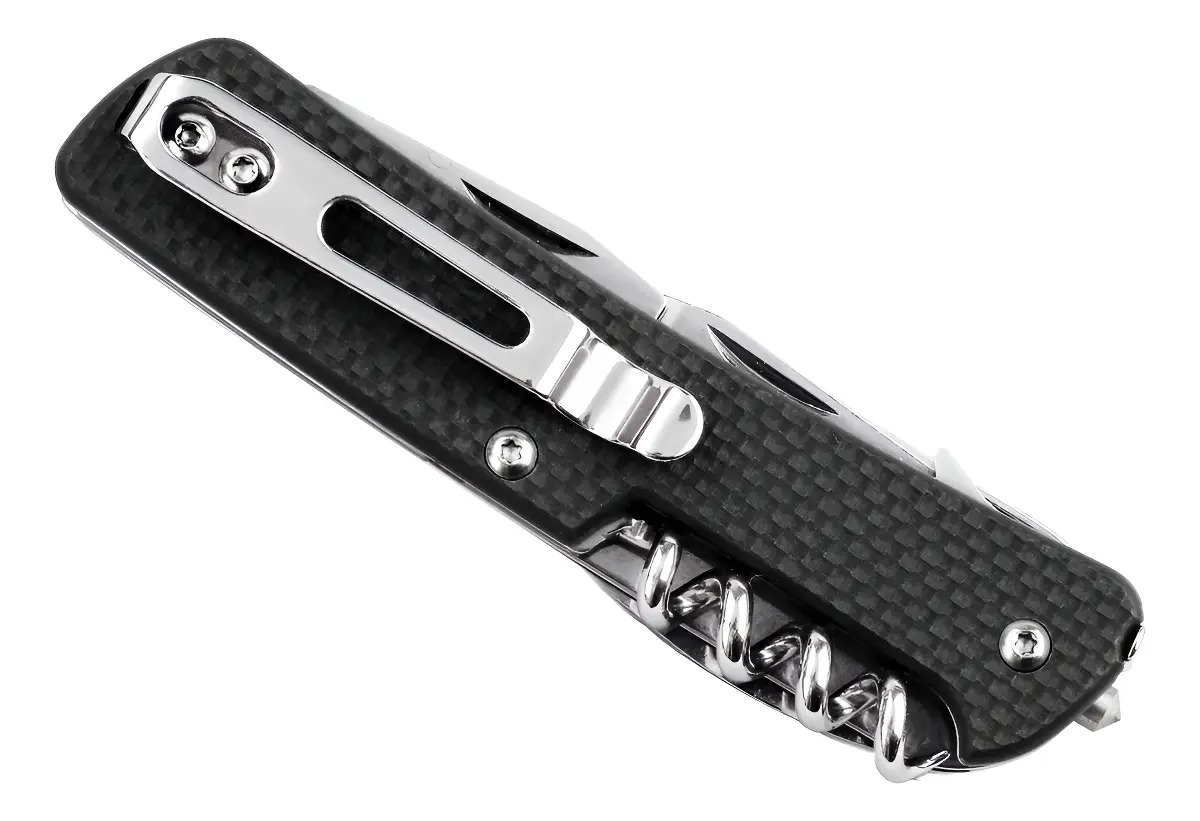 Navaja Suiza Ruike M31 Negra 15 Funciones Acero Sandvik G10