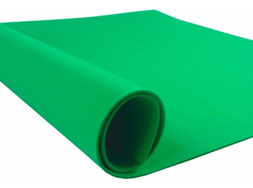 Placa E.v.a Liso 40x48 Verde Grama Pacote C/ 10und Make+ Lisa