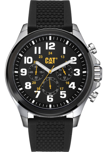 Reloj Caterpillar Hombre Operator Pu.163.21.111 Malla Negro Bisel Negro Fondo Negro