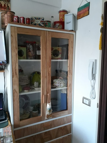 Vitrina Vajillero Mueble Escandinavo Nordico Paraiso Miagala Color Blanco