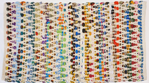 Alfombra Chindi Carpeta Multicolor Reversible 50 X  80