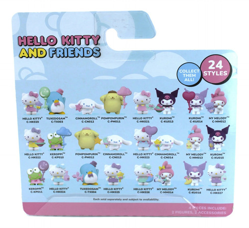 Figura Hello Kitty Y Tuxedosam Set Globo Poodle 5cm Original