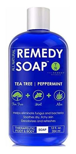 Jabón Corporal Truremedy Naturals Remedy Tea Tree Oil -  Body Wash Ayuda Olor Corporal, Tiña, Irritaciones Piel