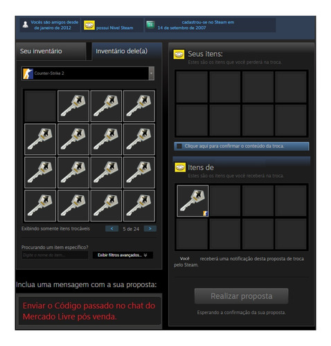 10 Chave Da Caixa Do Aperto - Cs2 Item