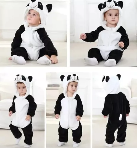 limpiador el fin Lágrima Pijama Y Disfraz Enterito Polar Bebés Oso Panda