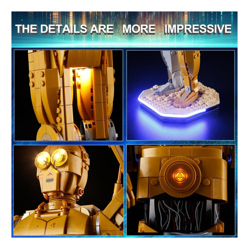 Kit De Luz Led Mililier Para El Conjunto Lego C-3po, Con El