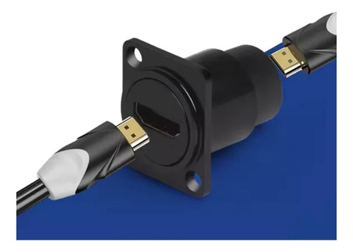 Adaptador HDMI do 1 HDMI fêmea em 1 HDMI fêmea Tebera Emenda HDMI para Painel preto