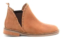 Comprar Bota Cuero Caña Corta Suela De Goma Taco 3 Cm Livianas 