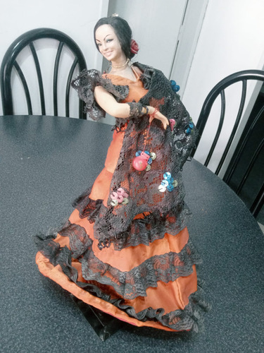 Muñeca Bailarina Española Antigua (a Reparar) (Usado)