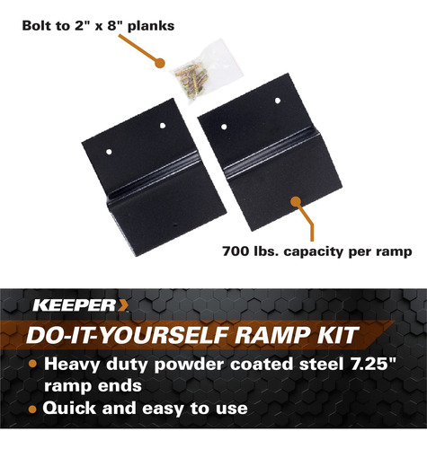 Kit De Rampa Hágalo Usted Mismo Negro Para Motocicletas Y At