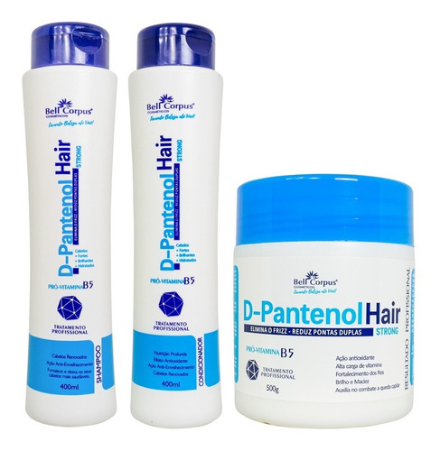 Kit D-pantenol Hair Strong Bell Corpus 3 Itens