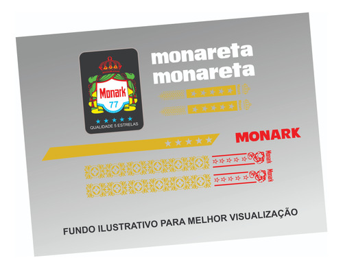 Adesivo Para Monark Monareta 1977 Completo - Frete Grátis
