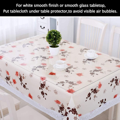 24 Inch 2ft Round Clear Table Protector Mantel Cubierta D...