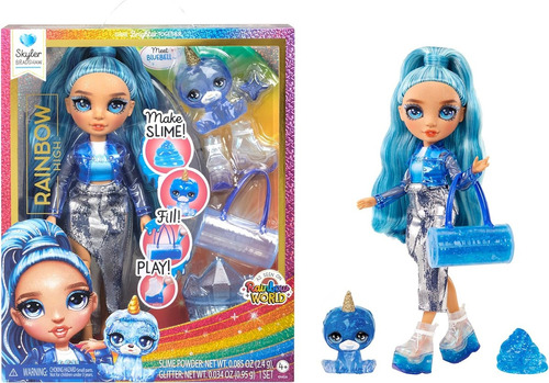 Muñeca Rainbow High Skyler Con Slime Rainbow World