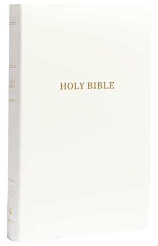 Book : Kjv, Gift And Award Bible, Leather-look, White, Red.