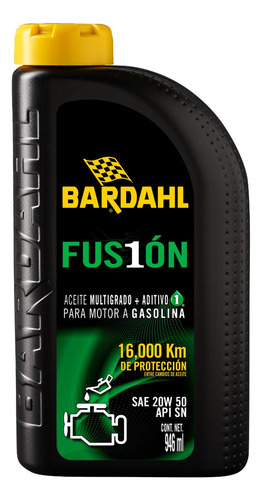 Aceite Fusión 16,000 Km, 20w50 Sn, 946ml Bardahl