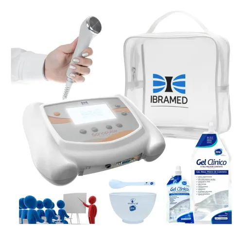 Kit Ultrassom Sonopulse Portable Ibramed 1e3mhz Cubeta Gel