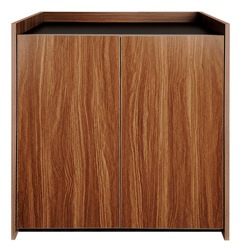 Gabinete Estación De Café Decomobil Mesa Auxiliar Multiusos Nogal Neo - Negro Mate
