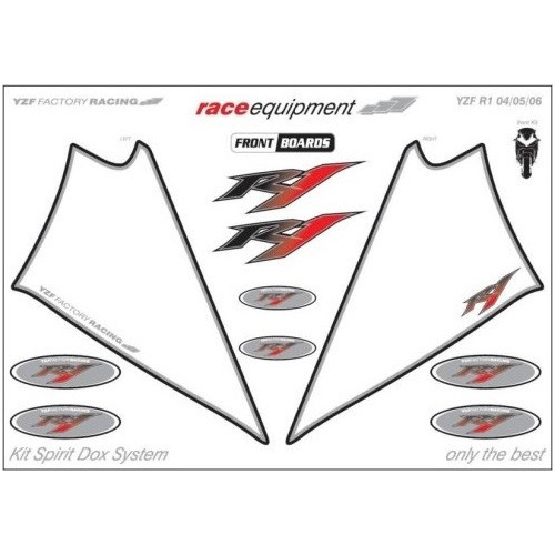 Kit De Stikers Frontal Para Yamaha Yzf R1(04-06)