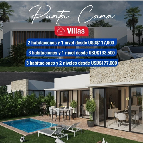 Se Vende Villa En Punta Cana De 1 Y 2 Niveles.