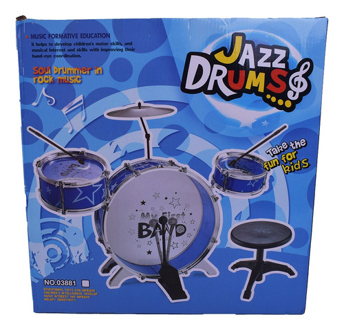 Bateria Musical Con Taburete Jazz Drums 