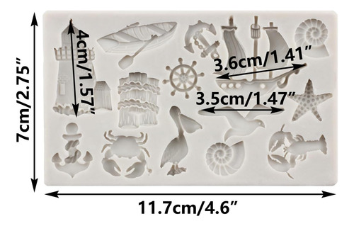Moldes De Silicona Para Timón De Anclaje De Vela, Gaviota, P