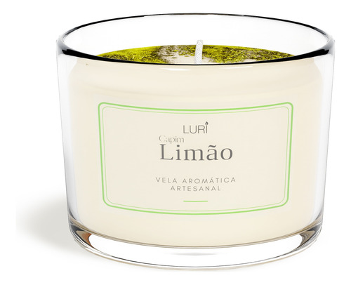 Kit 2 Velas Aromática Perfumada Vegetal Capim Limão