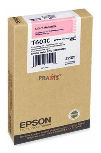 Tinta Epson Stylus Magenta Light Plotter Pro 7800/9800 220ml