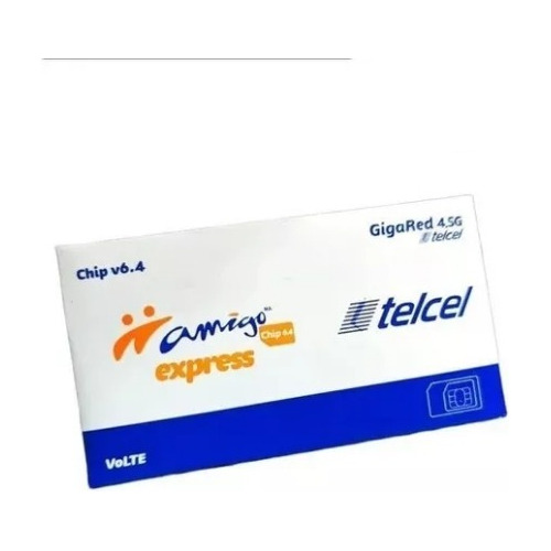 8 Pzas Chip Amigo Telcel Con $50 De Saldo Incluido