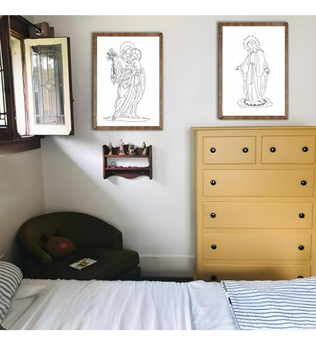 Decoración De Pared Virgen De Guadalupe Para Bebé, Lienzo Cr