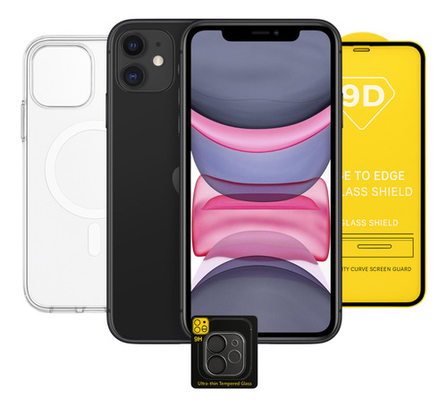 Apple Iphone 11 (128gb) - Desbloqueado (grado A) C/accesorio Negro (Reacondicionado)